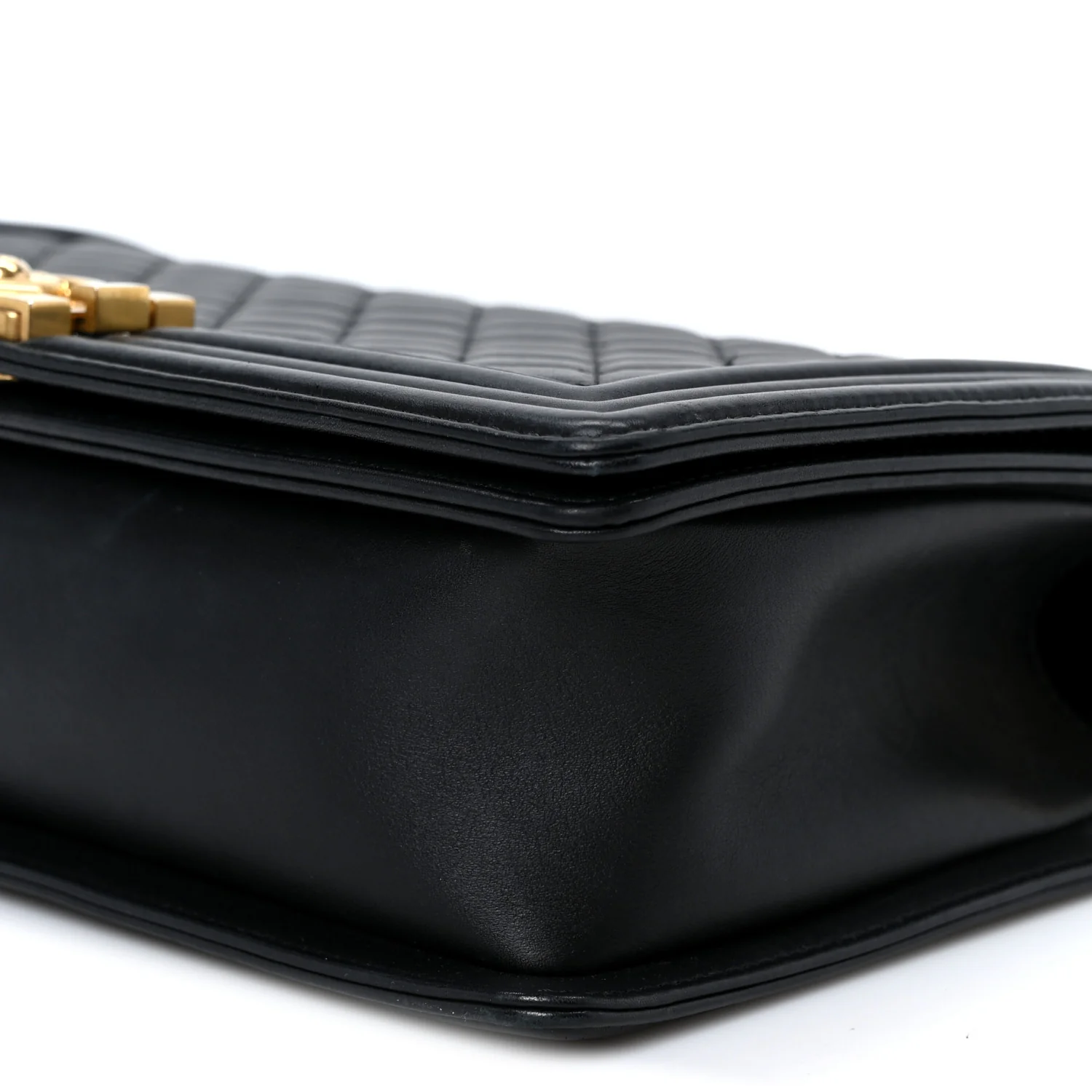 Calfskin Quilted New Medium Boy Flap Black - Top Club