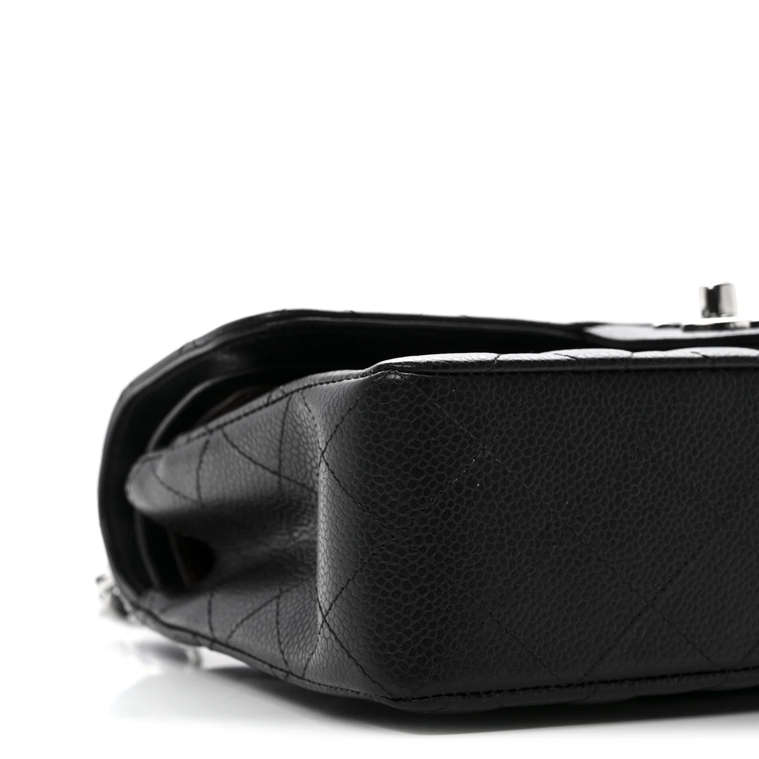 Caviar Quilted Small Double Flap Black - Top Club