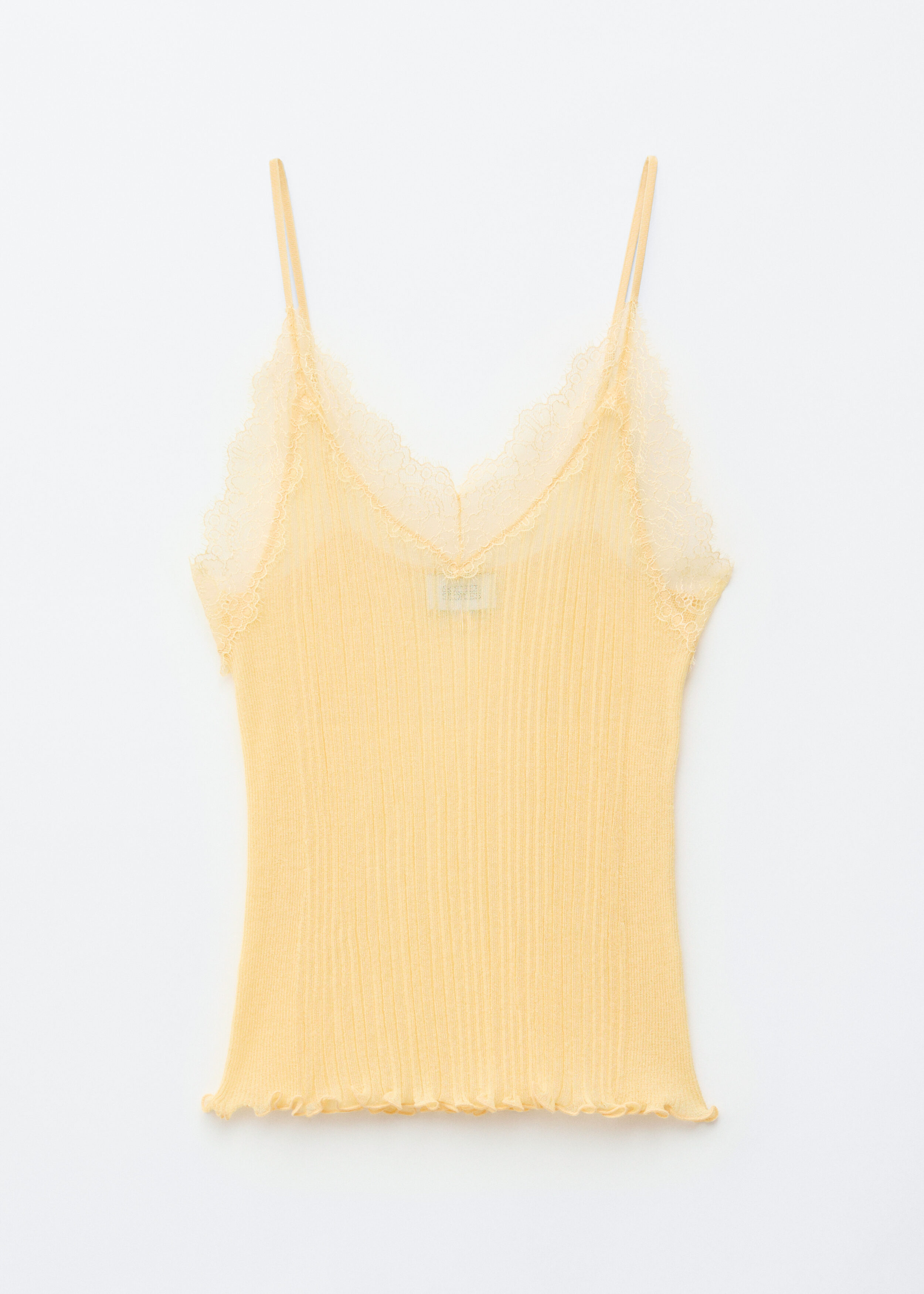 & Other Stories RIB-KNIT LACE CAMISOLE