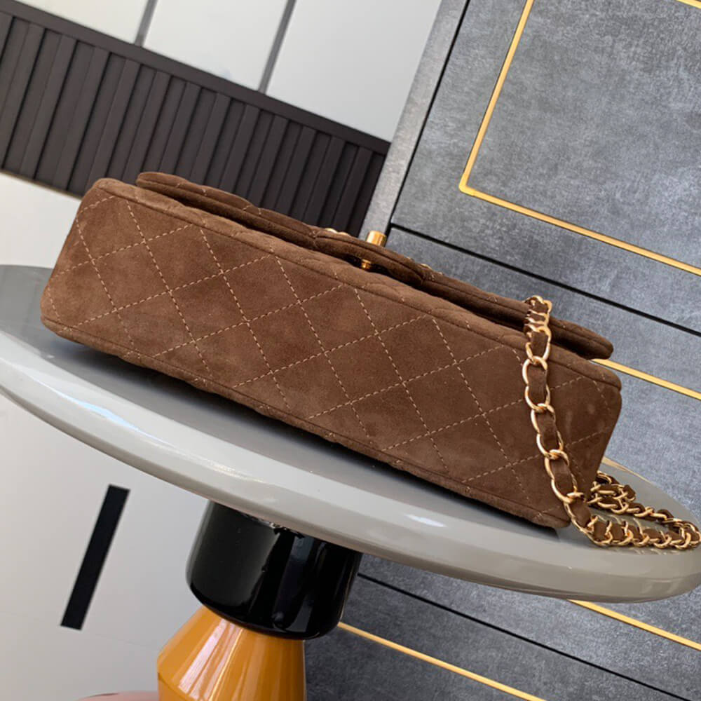 CHANEL Suede Classic Double Flap Handbag(HIGH-END GRADE) - Top Club