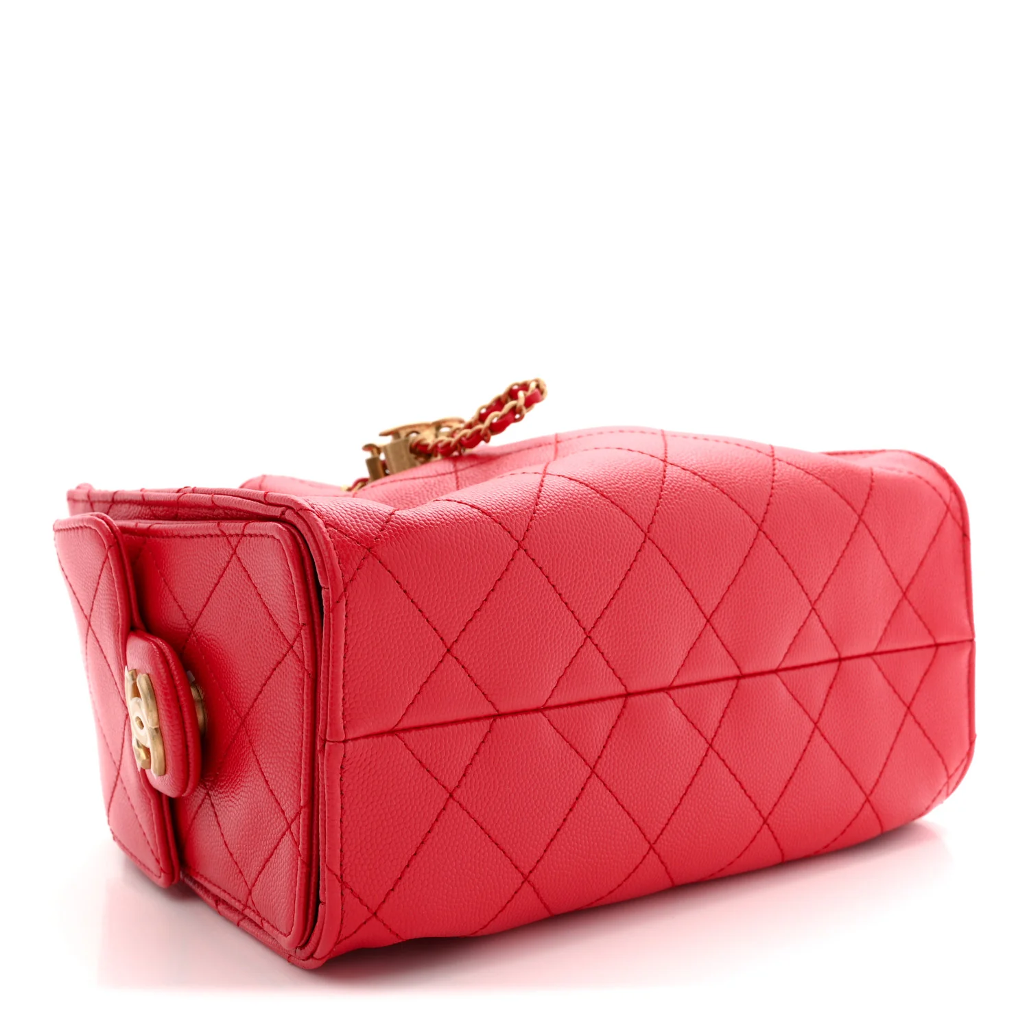 Caviar Quilted Mini Chanel 25 Handbag Red - Top Club