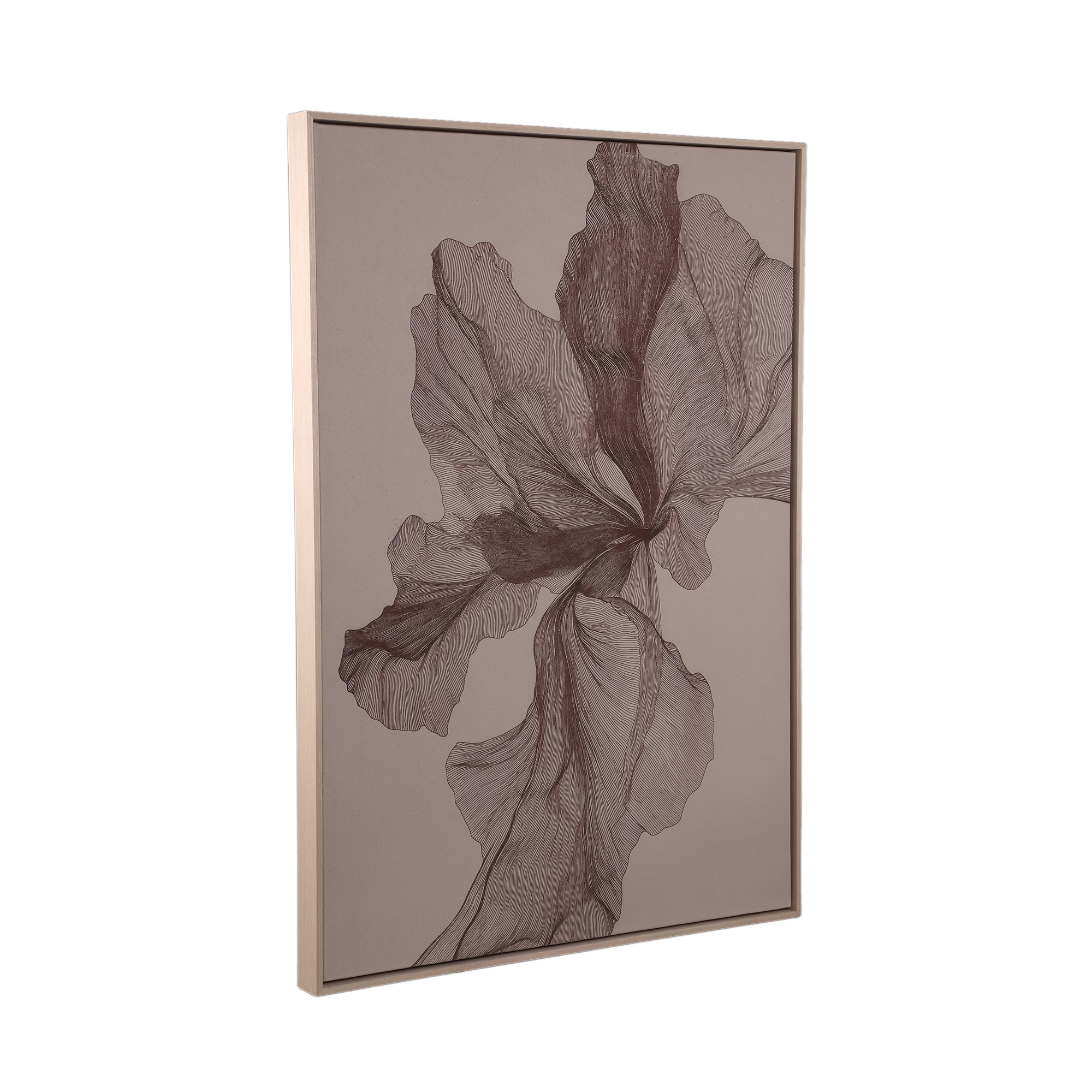Canvas Flora 73x103 cm lichtbruin