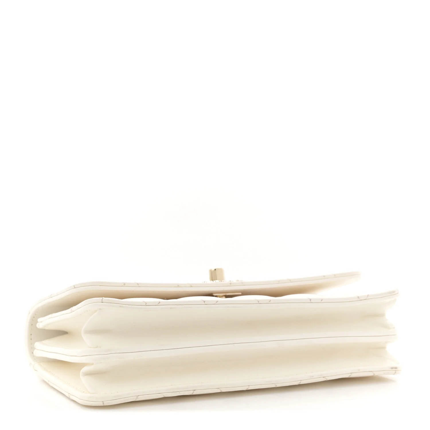 Lambskin Quilted Crystal Top Handle Rectangular Flap White - Top Club
