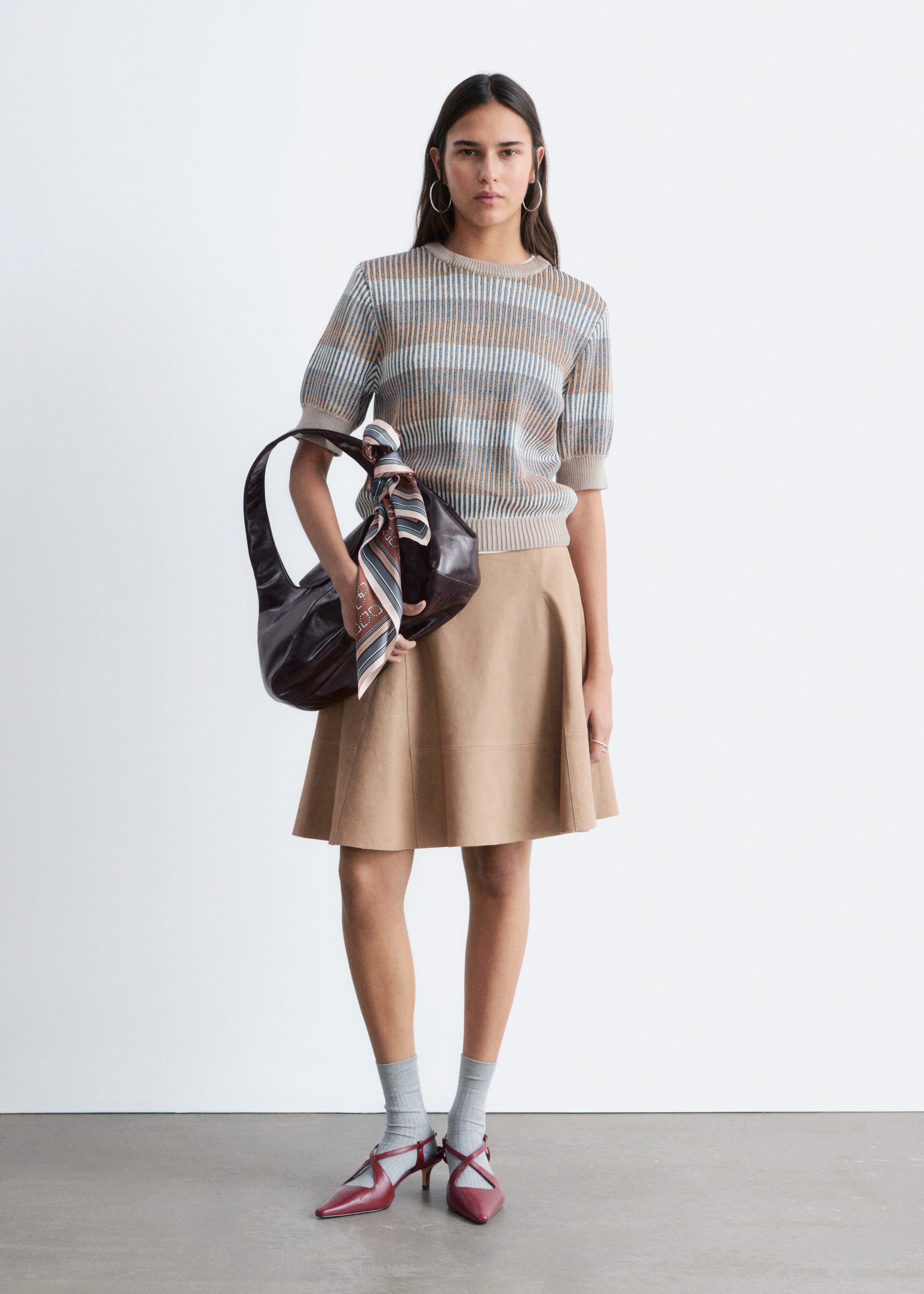 & Other Stories RIB-KNIT T-SHIRT