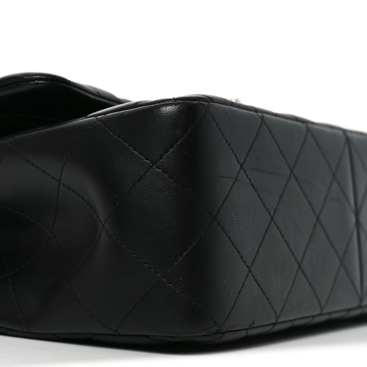 Lambskin Quilted Jumbo Double Flap Black - Top Club
