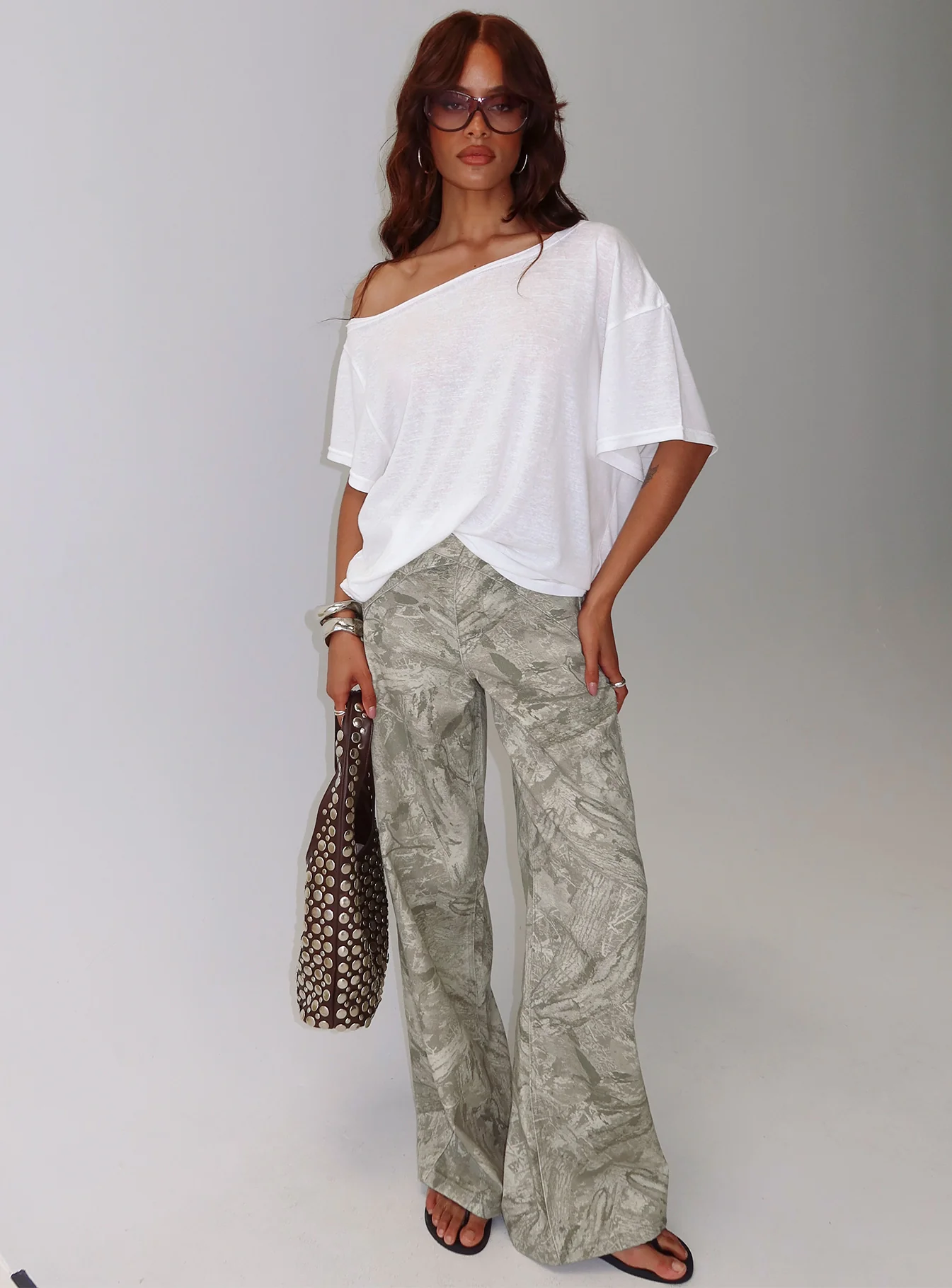 Winny Off Shoulder Tee White