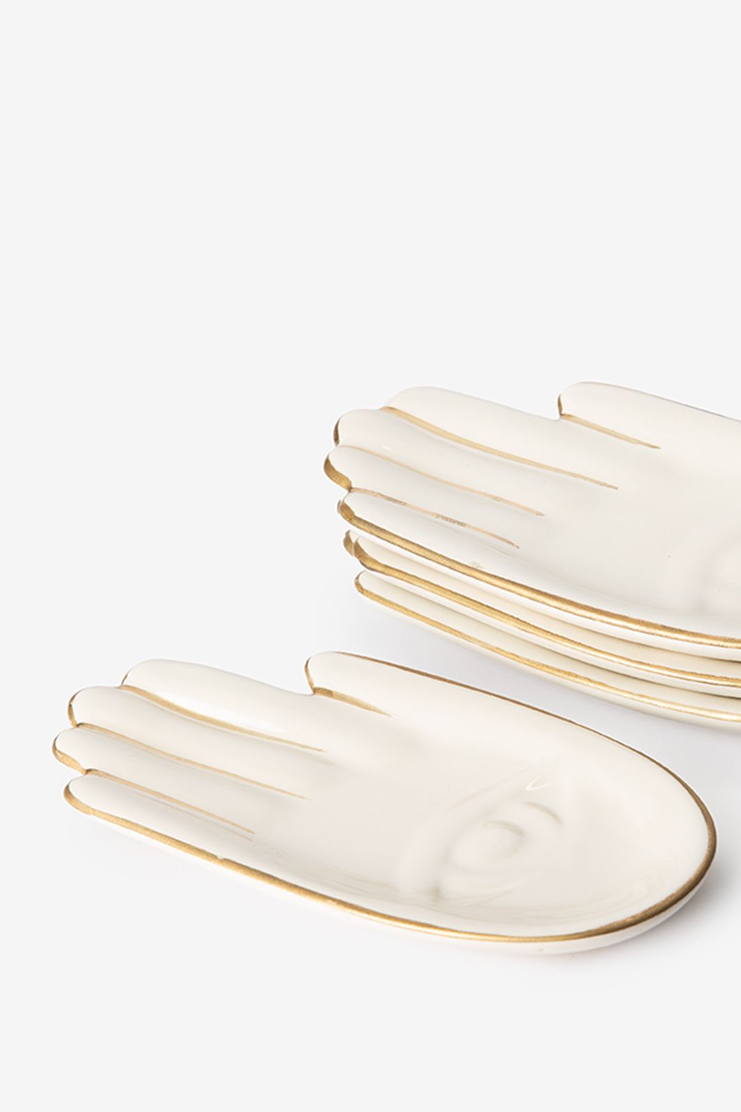 Beige gebaksbordjes hand