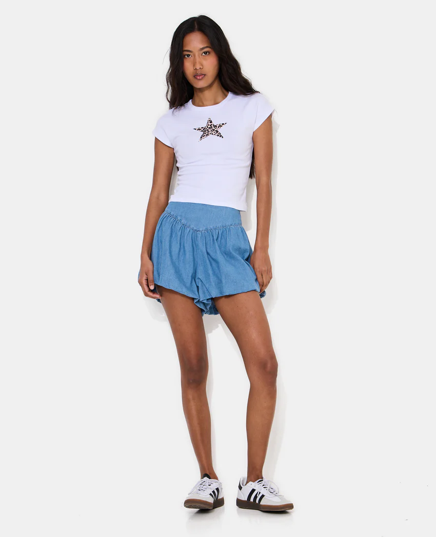 Pimkie T-shirt ajusté col rond avec étoile motif léopard