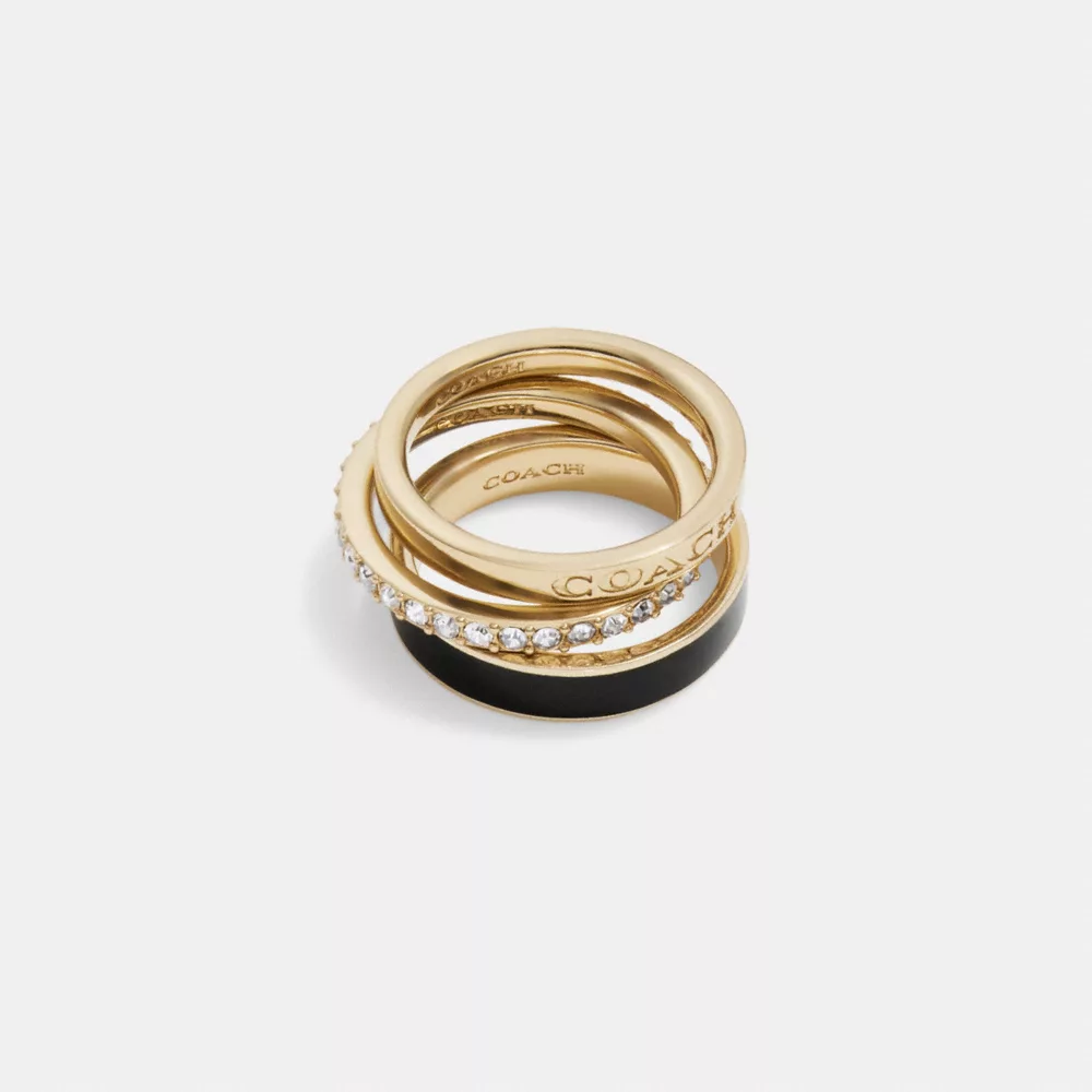 COACH Coach Signature Enamel Ring Set