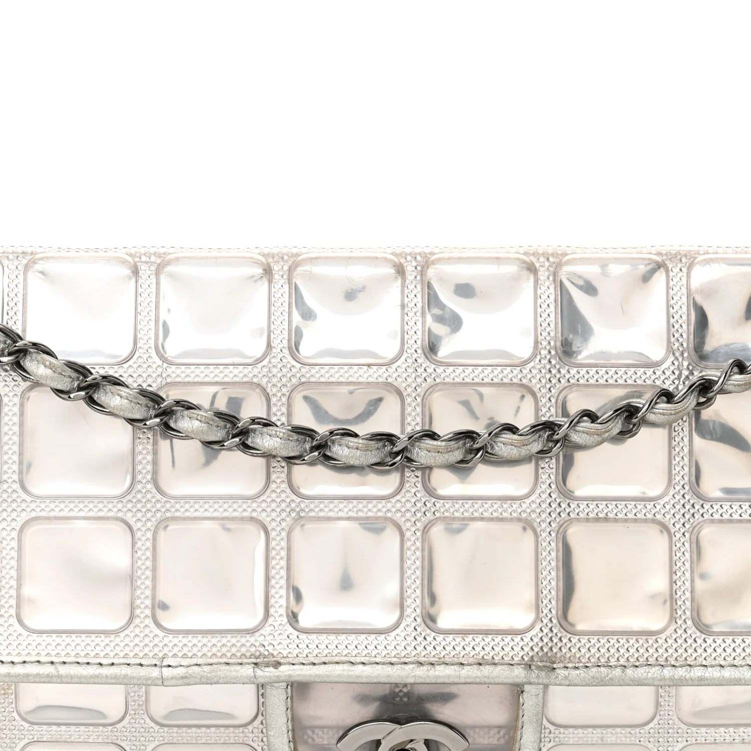 Vinyl Large Ice Cube Flap Silver - Top Club