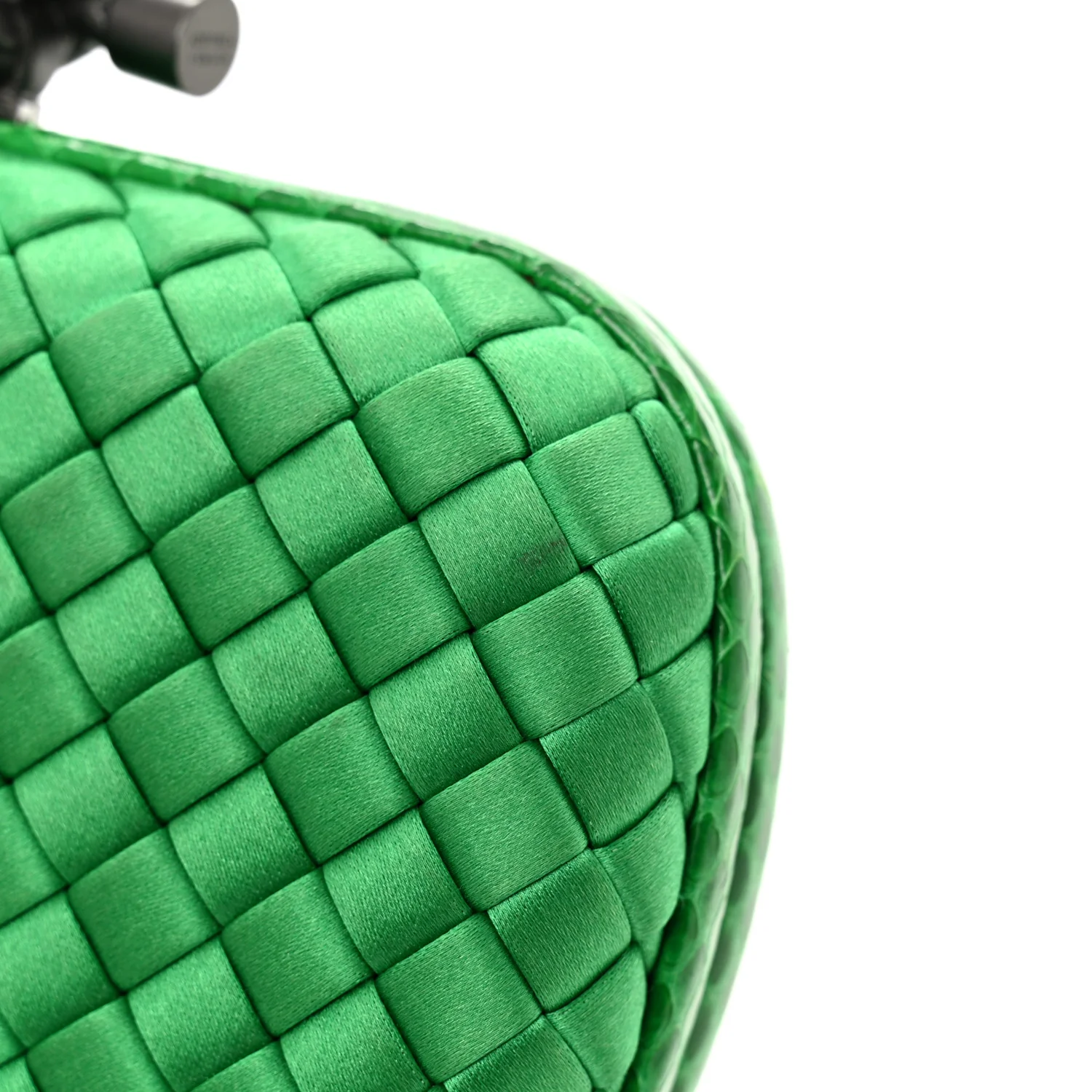 Satin Intreccio Impero Ayers Knot Clutch Parakeet - Top Club