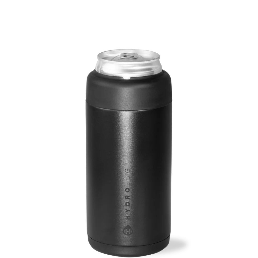 Can Cooler (Slim) FreeSip® Stainless Steel Water Bottle - Black
