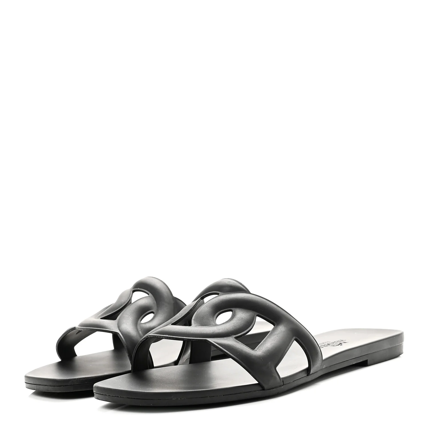 Rubber Aloha Sandals 35 Black - Top Club
