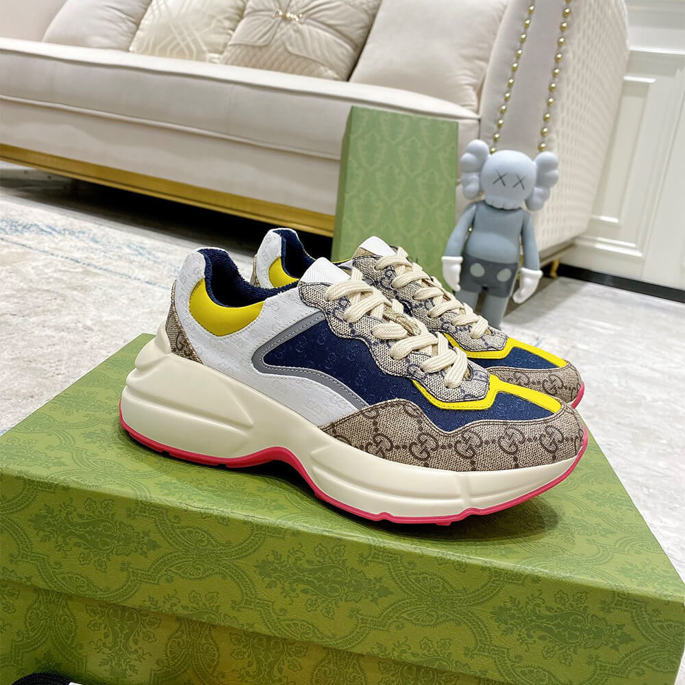 Gucci Multicolor GG Supreme Rhyton Sneaker - Top Club