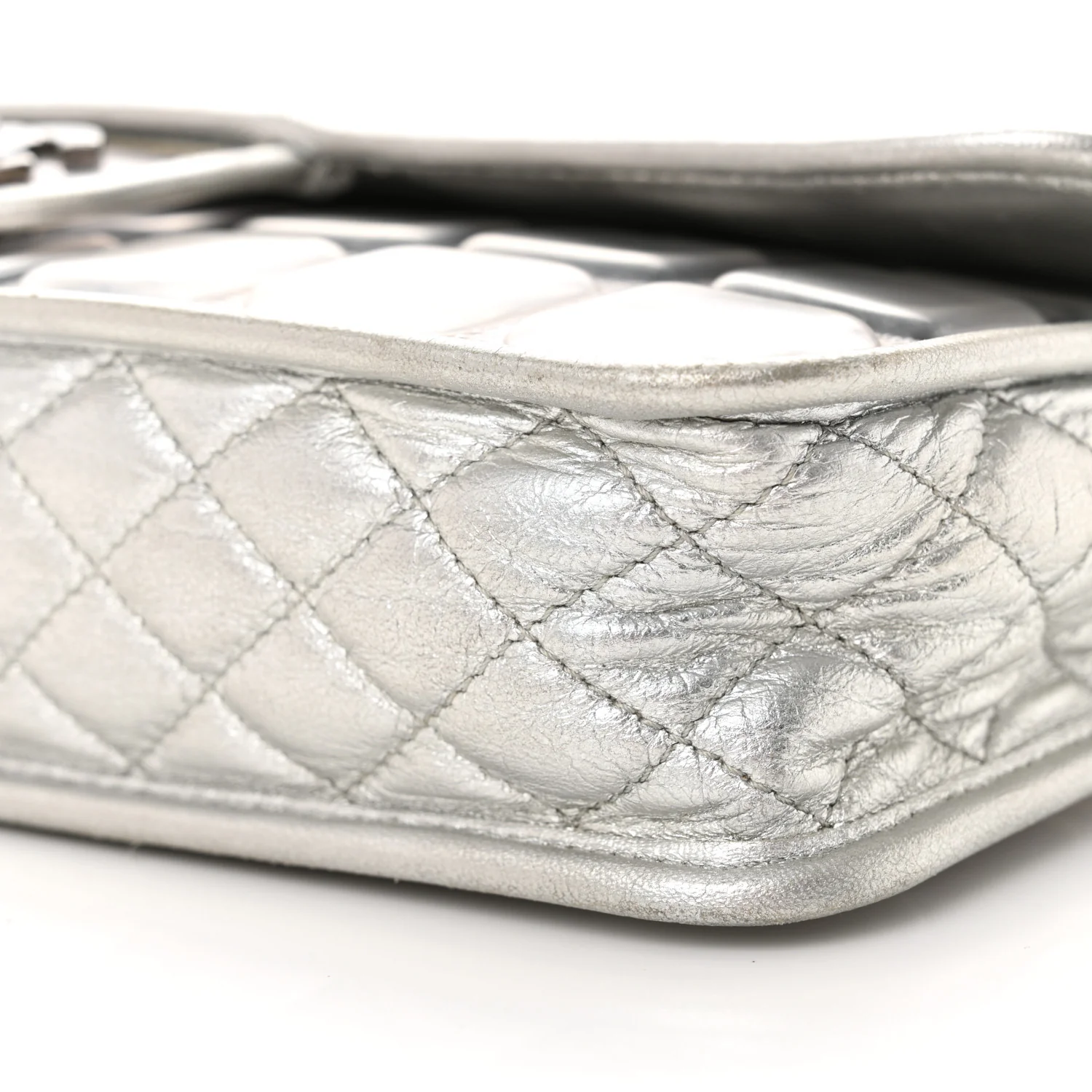 Vinyl Large Ice Cube Flap Silver - Top Club