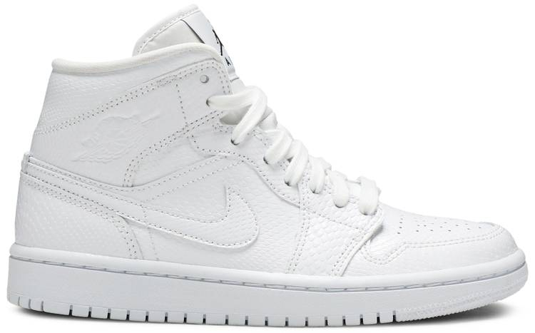 Air Jordan 1 Mid  White Snakeskin  BQ6472-110 - Sneaker Replica Workshop