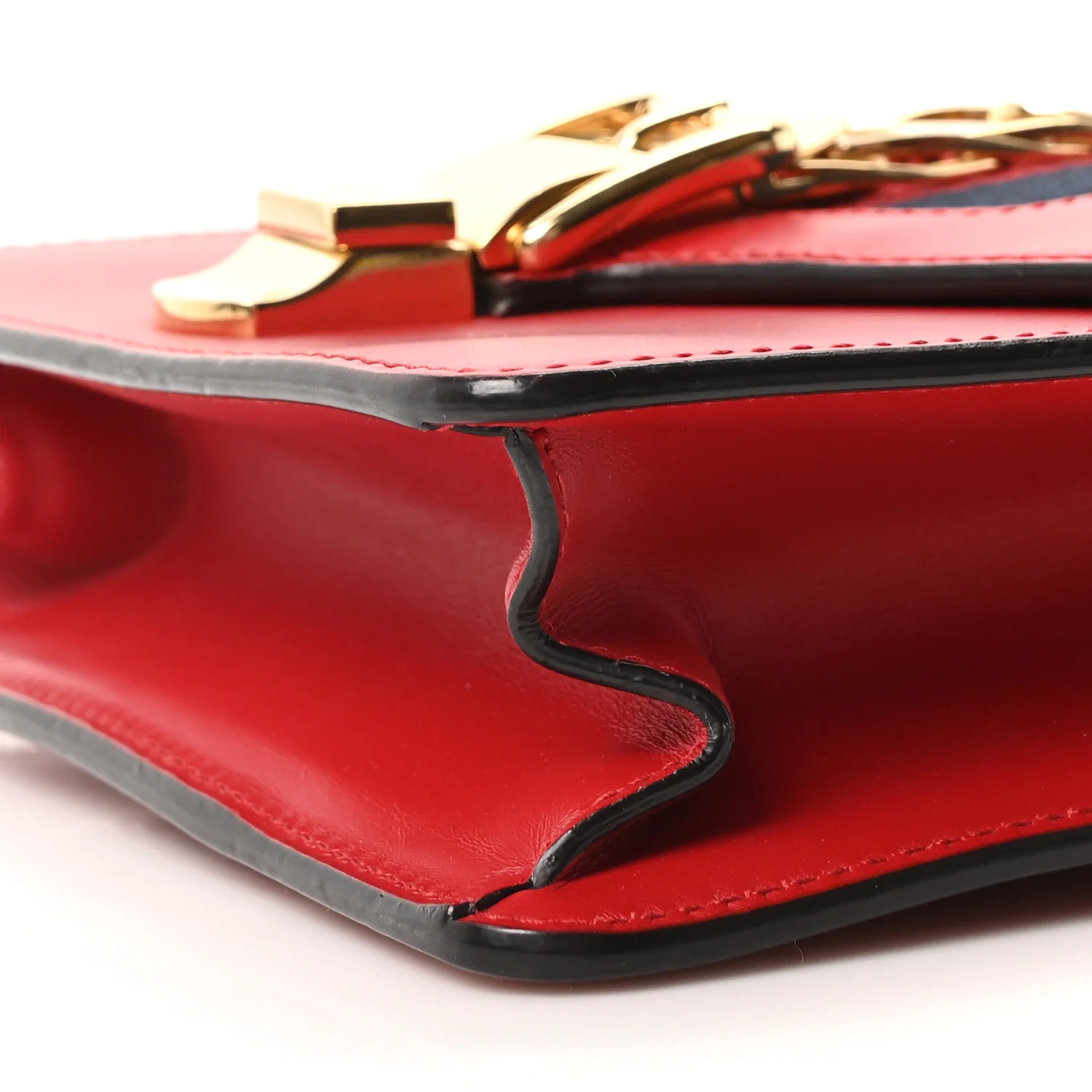 Calfskin Mini Sylvie Chain Shoulder Bag Hibiscus Red - Top Club