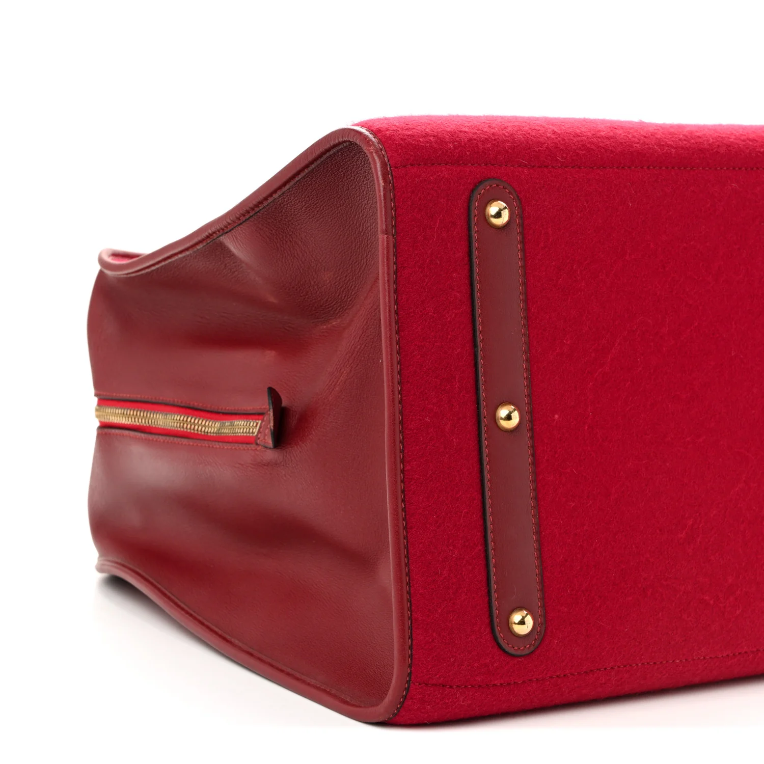Felt Barenia Feu2Dou Travel Bag Rouge Vif Rouge H - Top Club