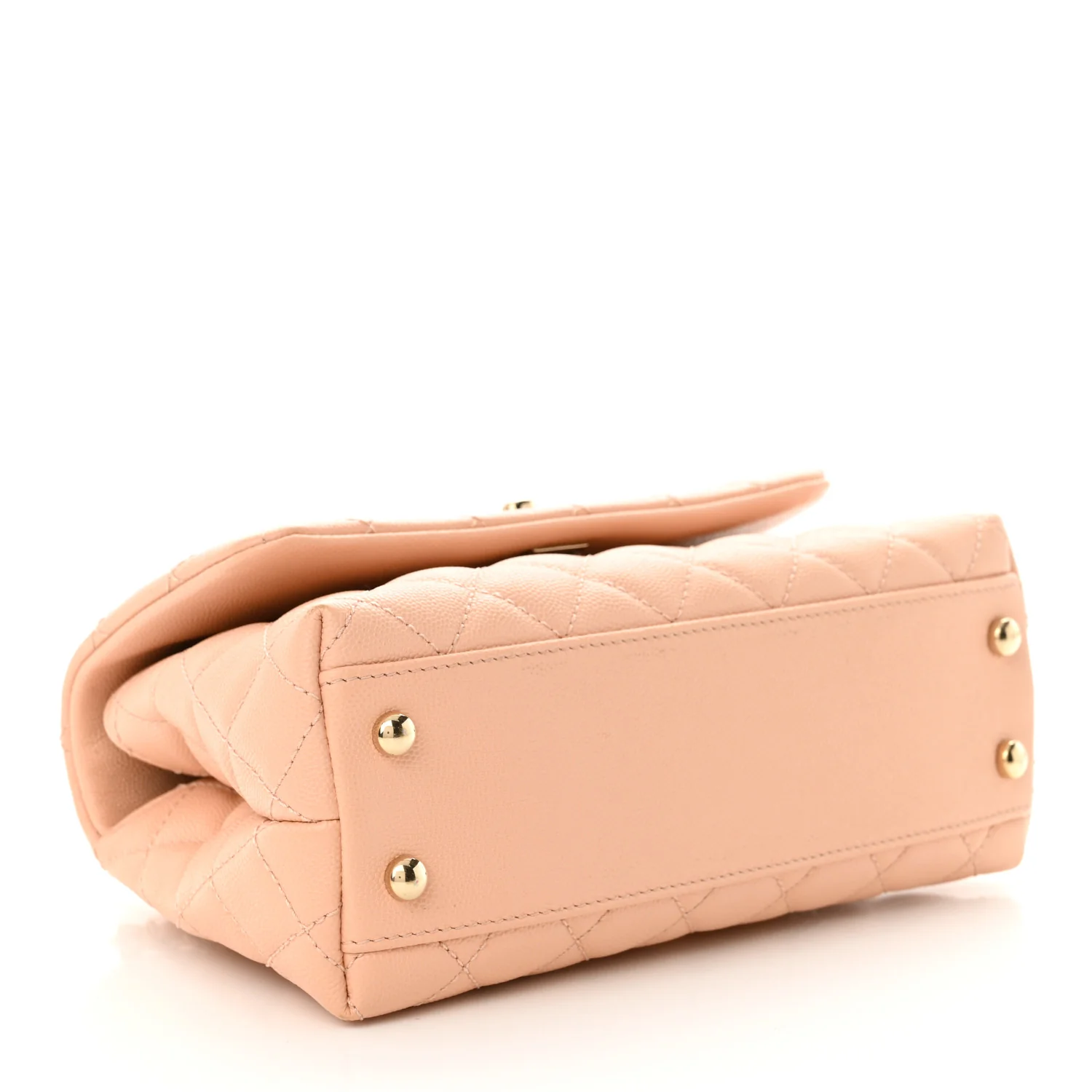 Caviar Quilted Mini Coco Handle Flap Light Pink - Top Club