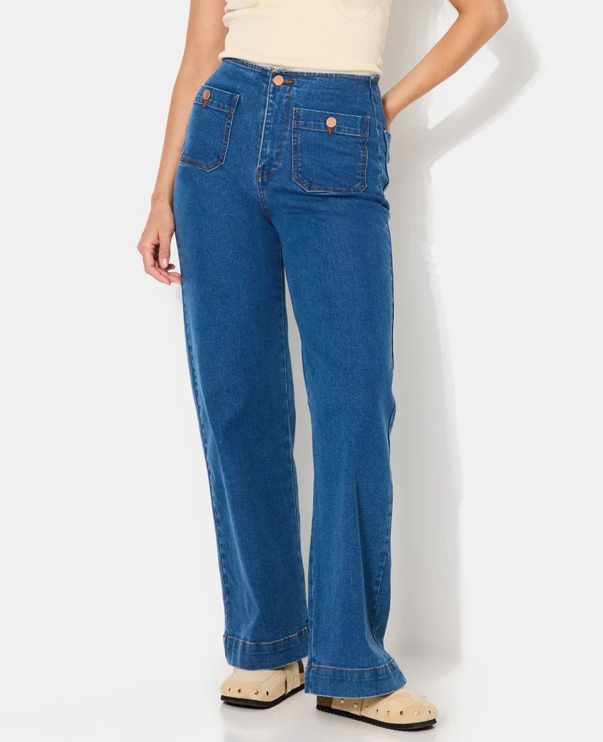 Pimkie Jean wide taille haute avec poches devant