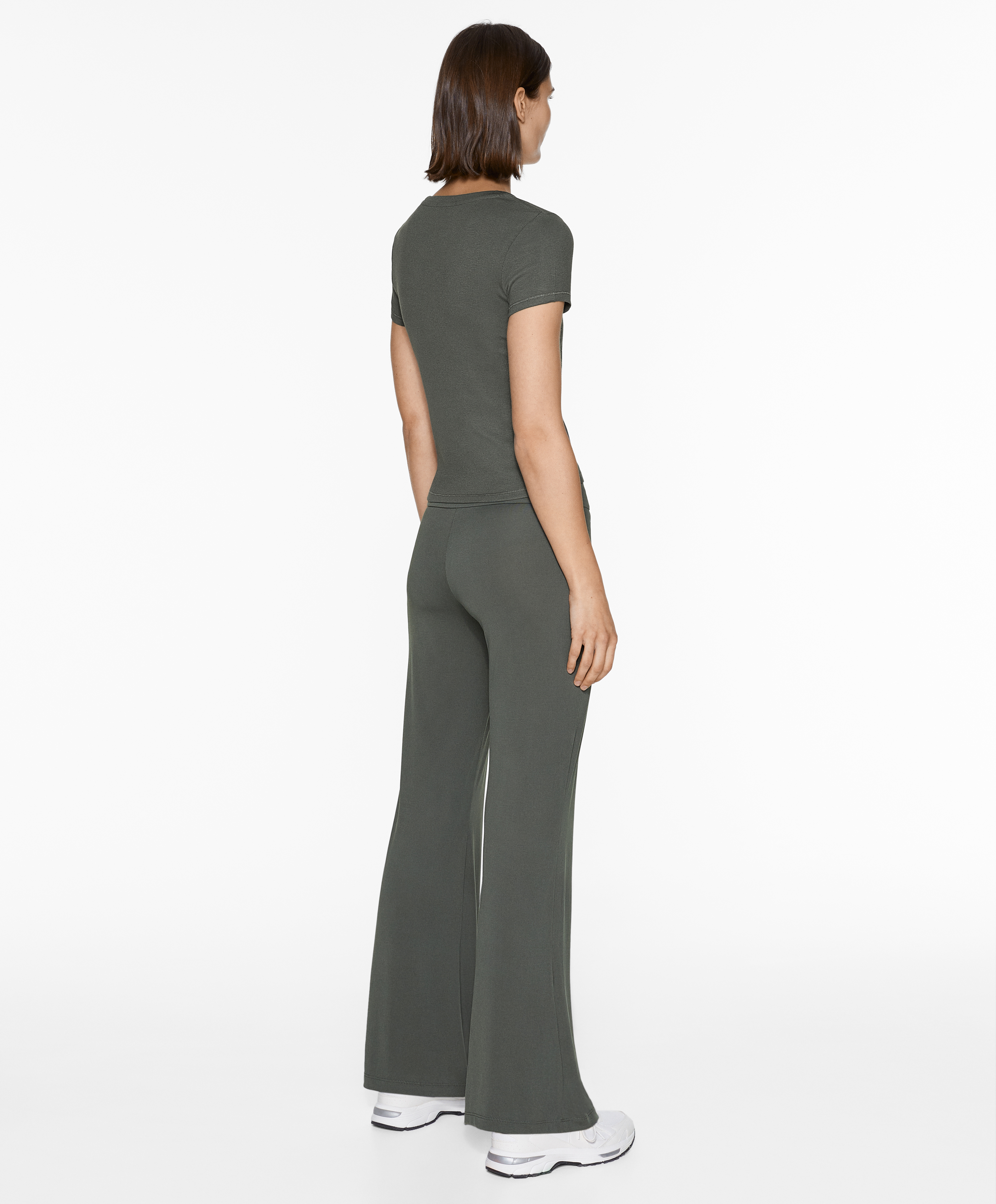 OYSHO Modal blend flare trousers
