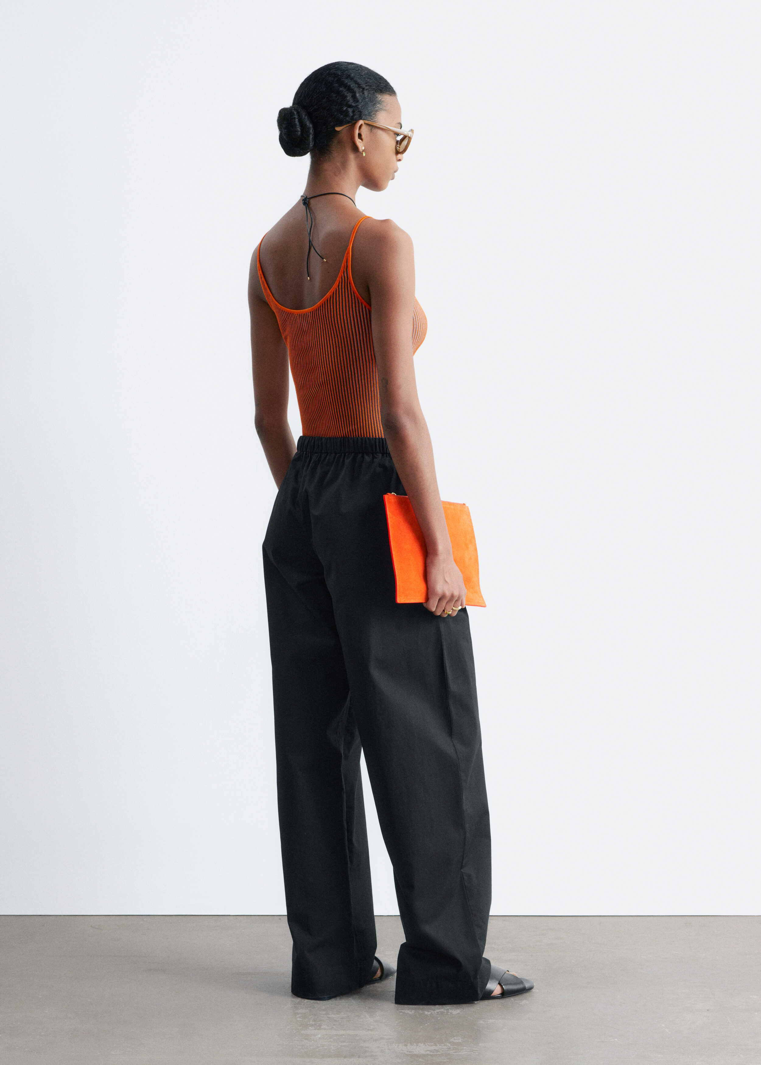 & Other Stories COTTON TWILL DRAWSTRING TROUSERS