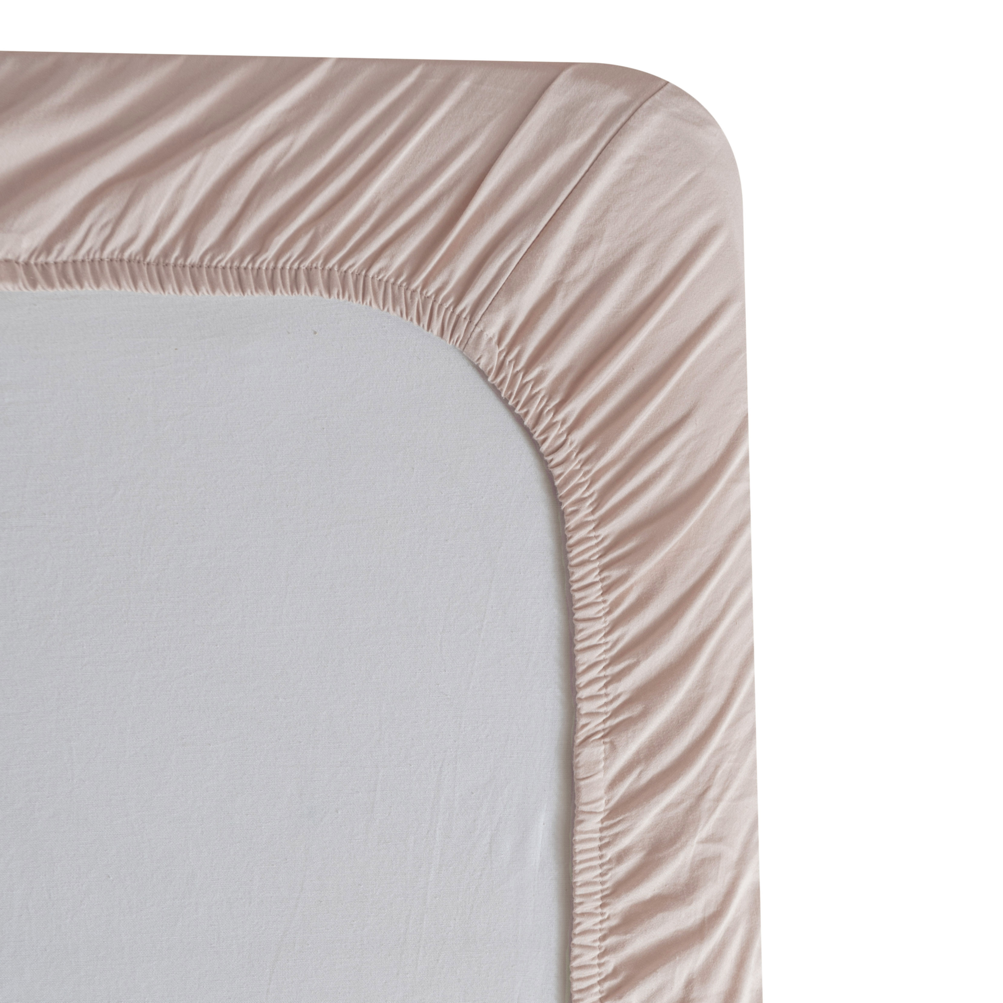 Hoeslaken Cotton Satin 180x200+35 cm misty rose