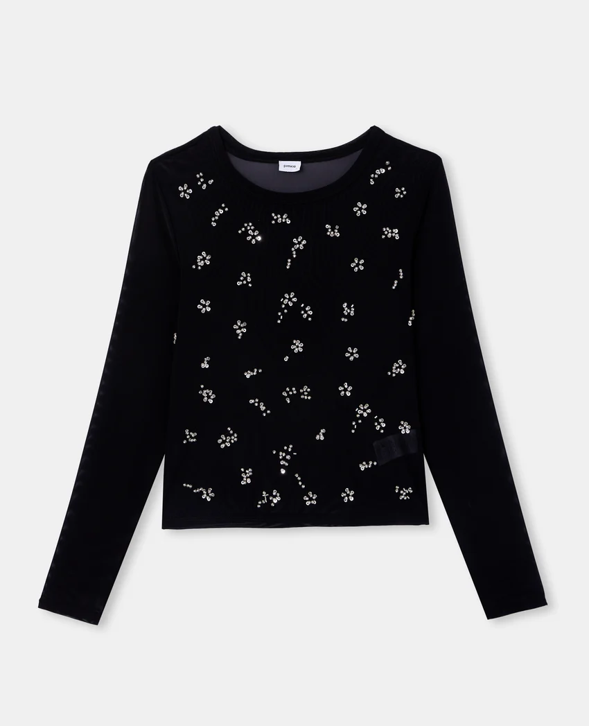 Pimkie Top en résille avec perles et sequins