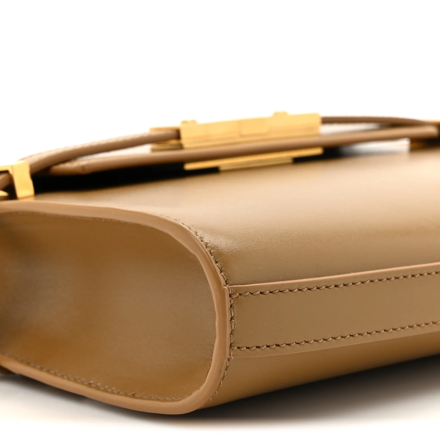 Smooth Calfskin Mini Manhattan Shoulder Bag Natural Tan - Top Club