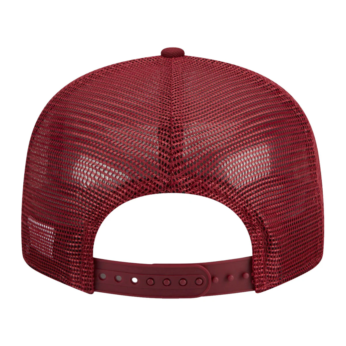 New Era Seminoles/Seminole Logo 9Fifty Adjustable Flatbill Snapback Trucker Cap - Garnet - MoB Apparel