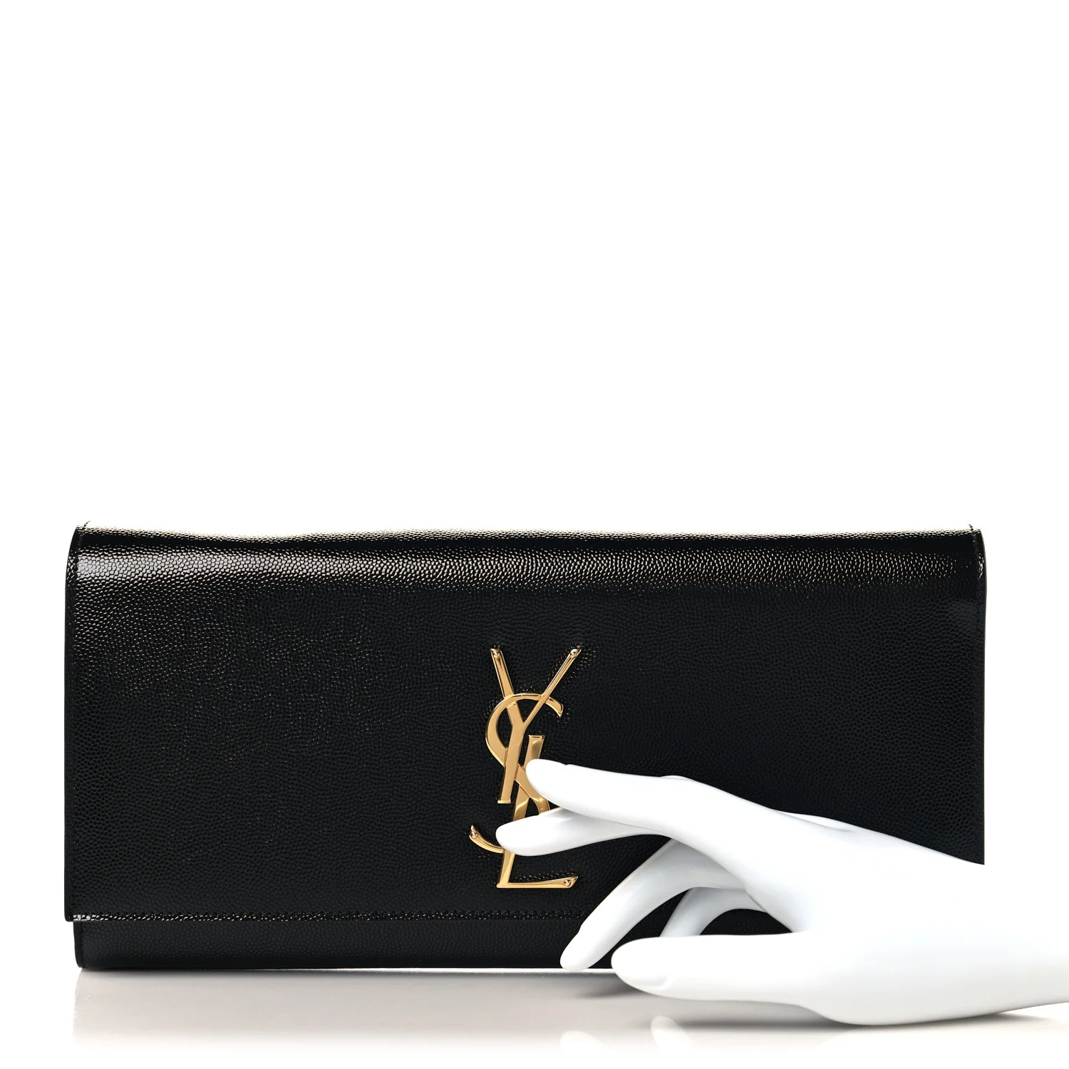 Grain De Poudre Monogram Cassandre Clutch Black
