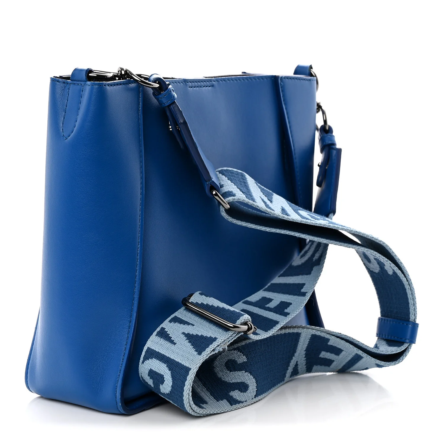 Eco Alter Nappa Perforated Logo Mini Crossbody Blue - Top Club