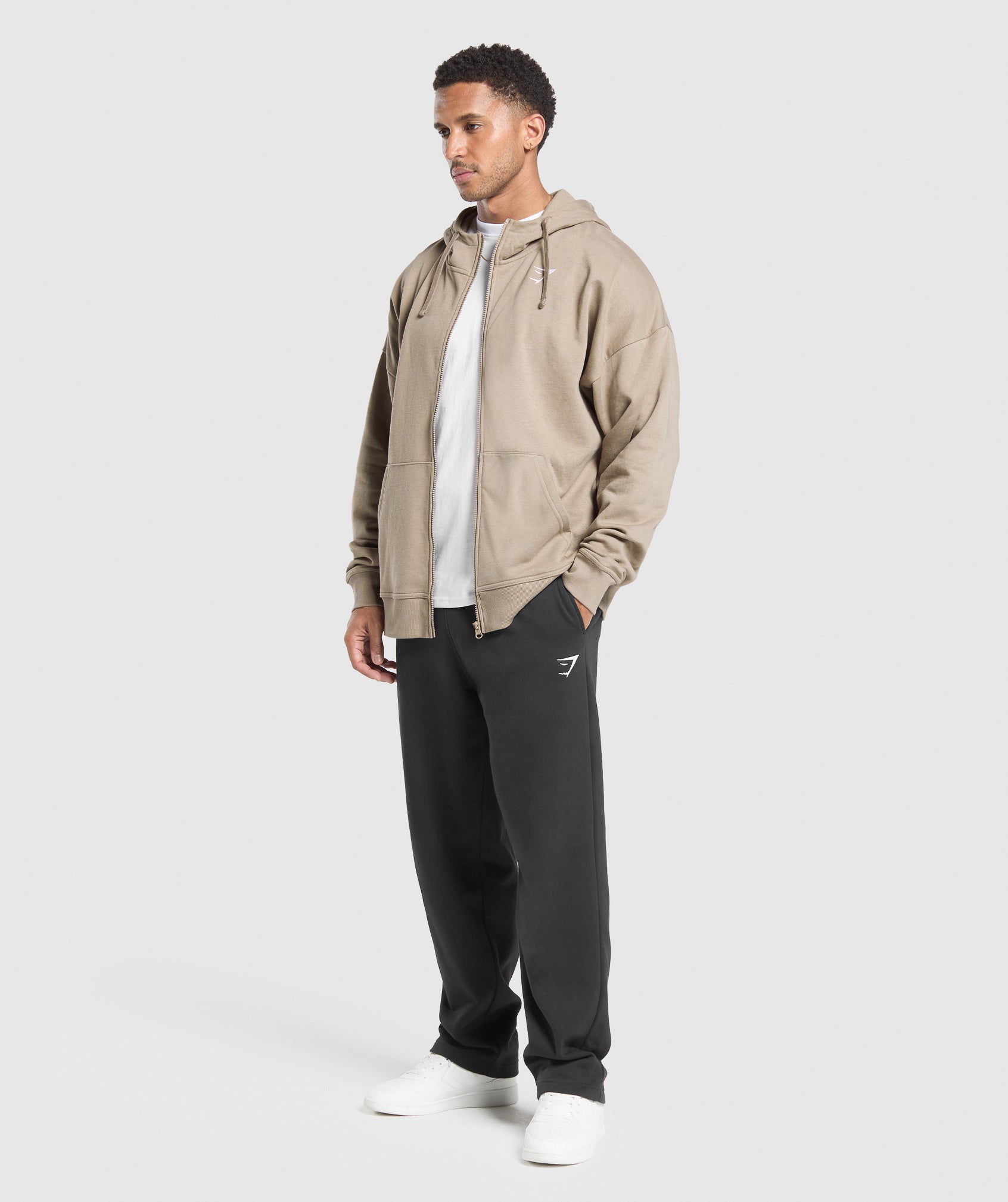 COACH Crest Oversized Zip Up Hoodie