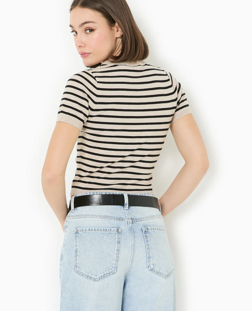 Pimkie Pull manches courtes en maille fine