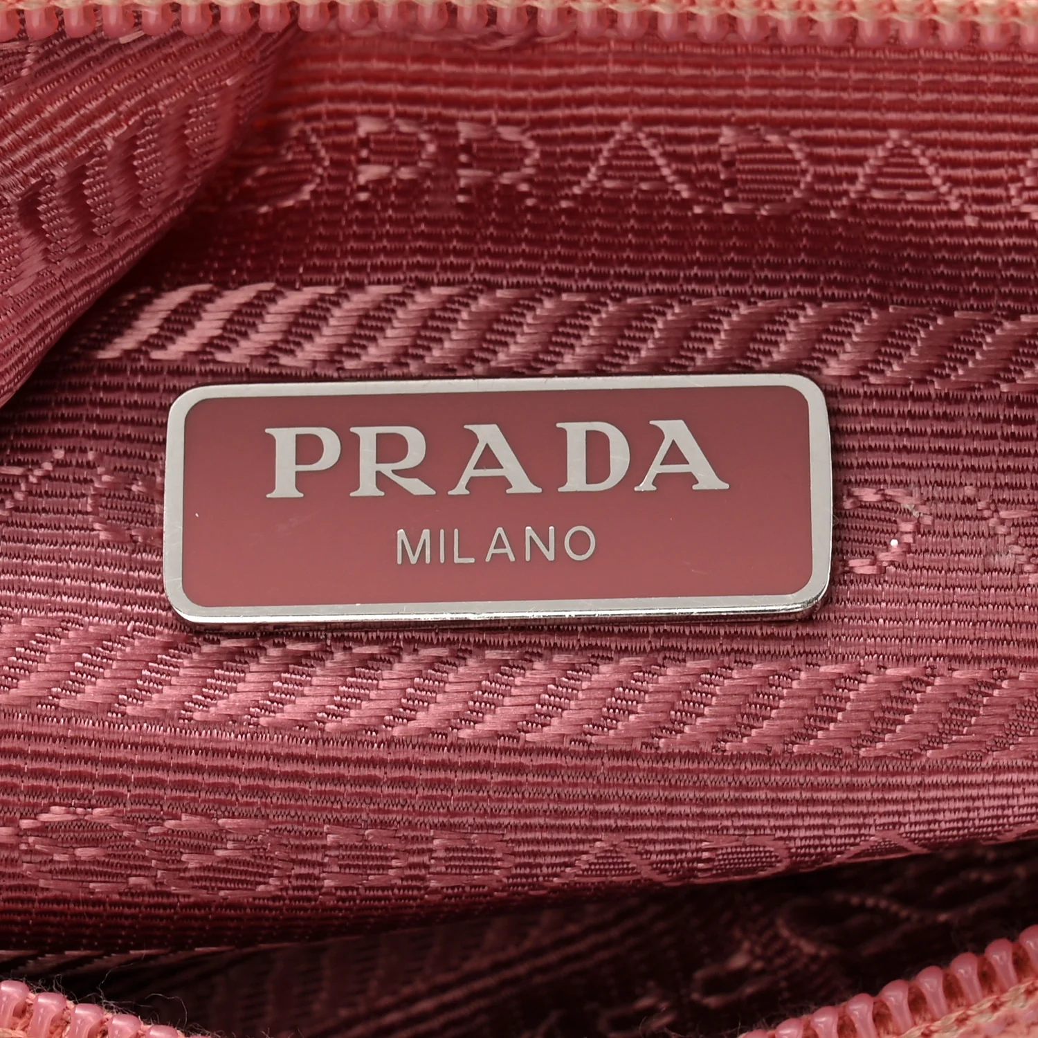 Tessuto Nylon Saffiano Mini Re-Edition 2000 Bag Rosa - Top Club