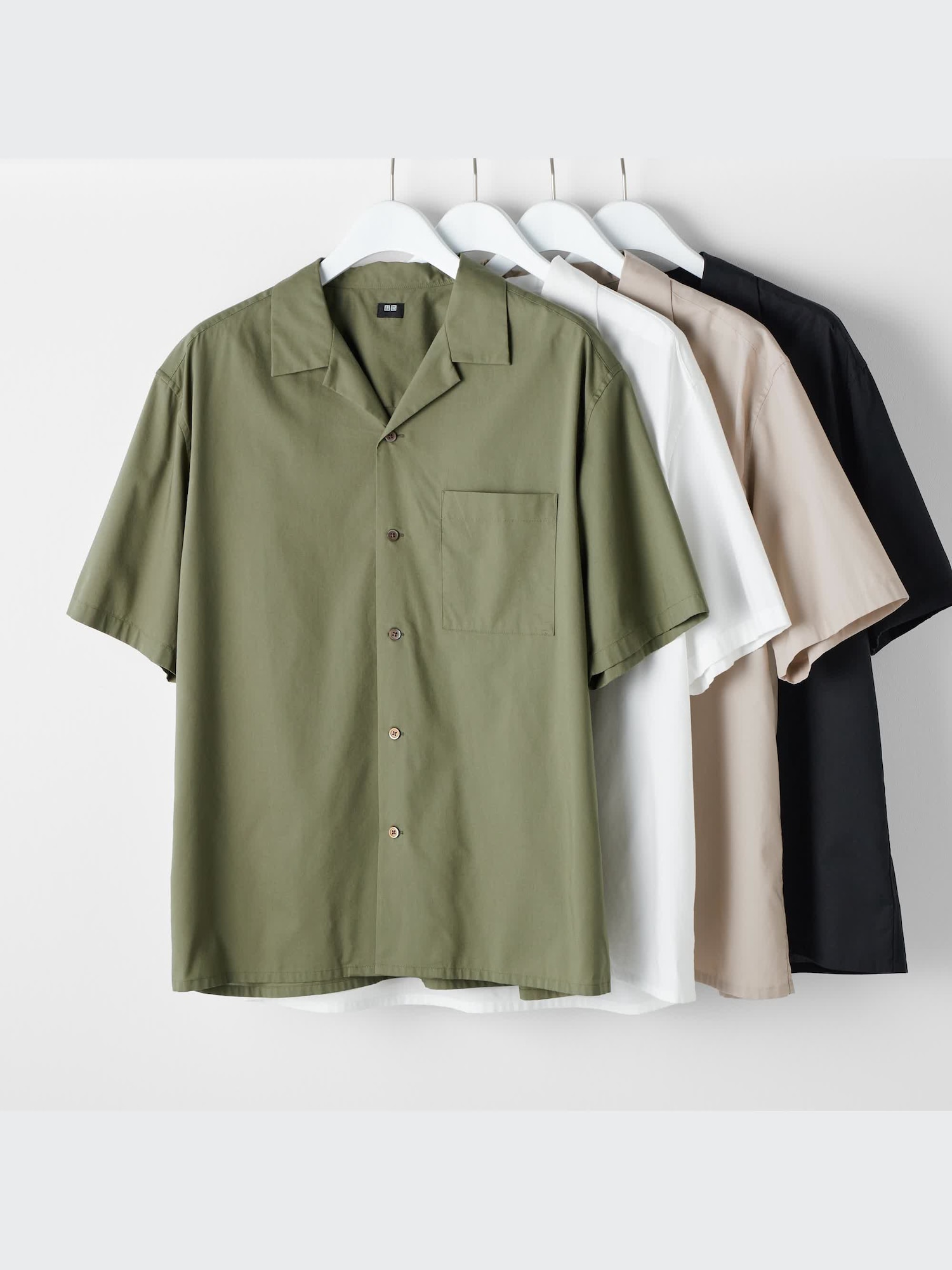 Modal Cotton Open Collar Short Sleeve Shirt