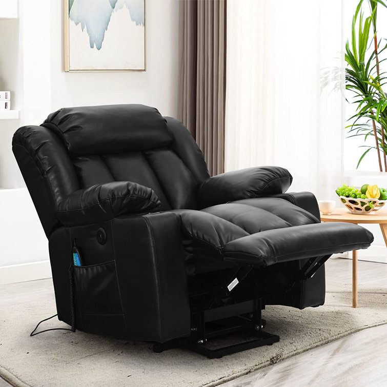 💥Clearance Sale🔥 Mcombo Electric lift Recliner sofa with massage and heating functions, 3 positions, 2 side pockets and cup holders, USB ports!
