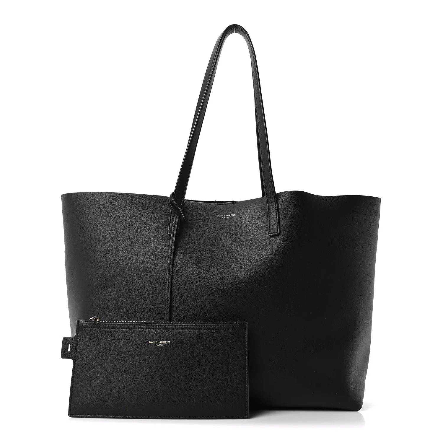 Calfskin Large Shopping Tote Black