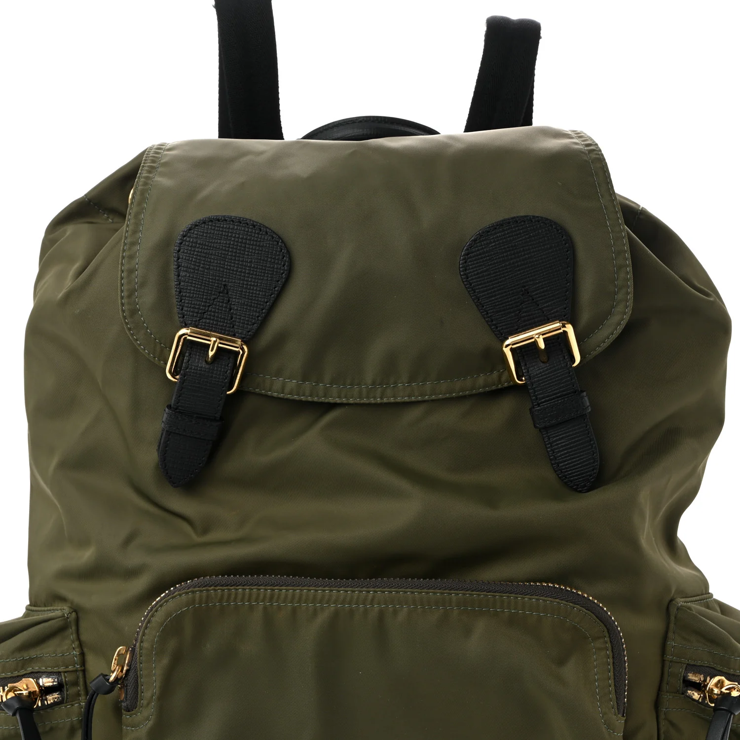 Nylon Large Rucksack Backpack  Canvas Green - Top Club