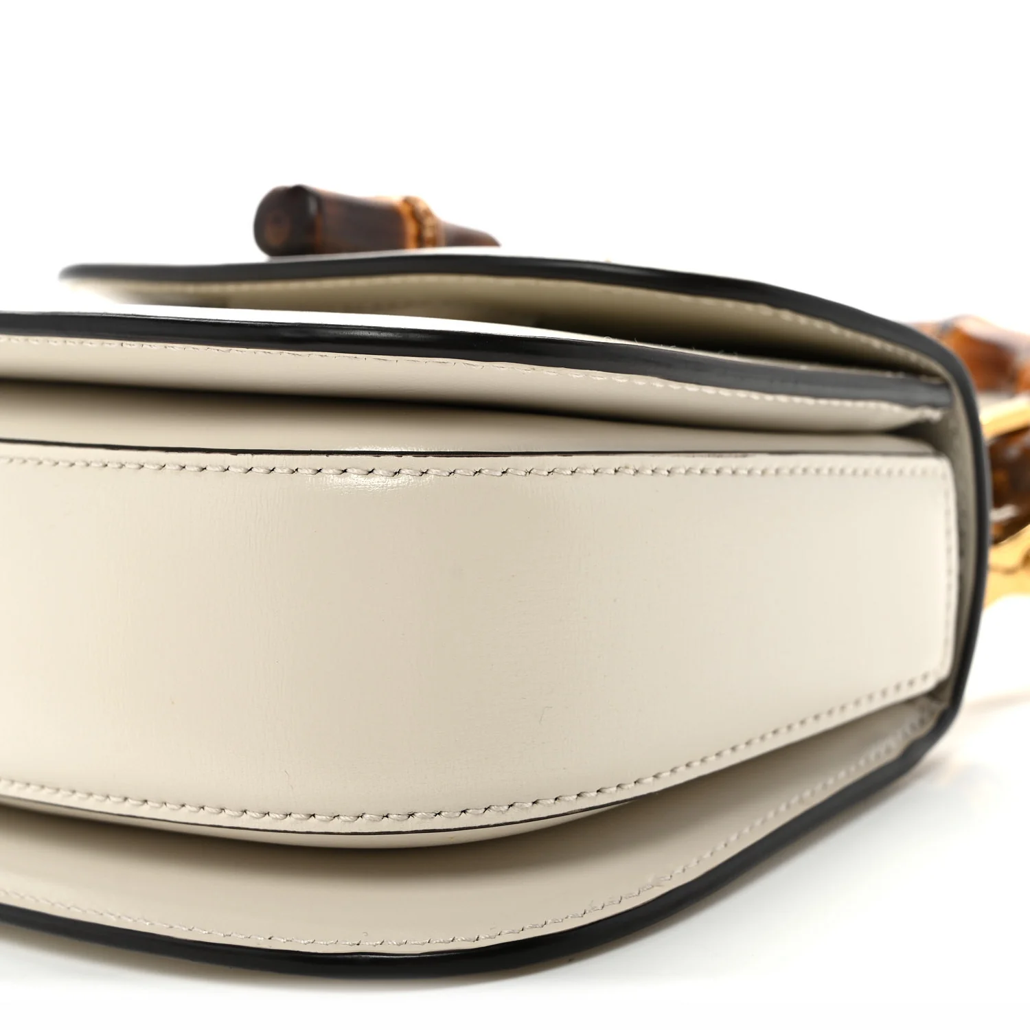 Boarded Dyana Lux Calfskin Web Mini Bamboo 1947 Top Handle Bag Mystic White - Top Club