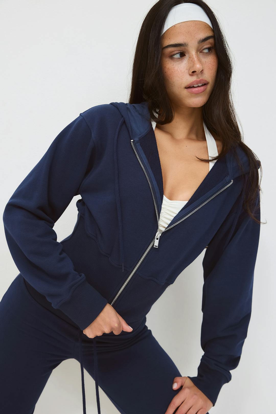 Gina Tricot slim fit zip hoodie