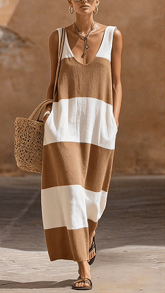 Women's Sleeveless Vintage Off-Shoulder Casual Simple Maxi Dress - Nordfashionstorm - Women's Clothing, Fashion for You - Nordfashionstorm.com