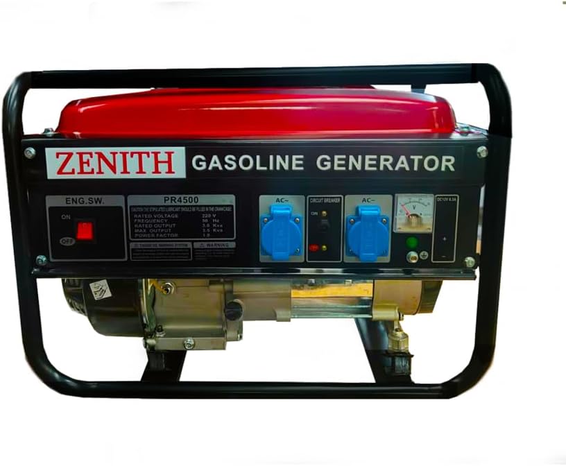 Generatore di Corrente 3000Watt 3kW con Motore a Benzina 4 Tempi, 2 prese 230V, 7.0 PS, Avviamento a Strappo per uso domestico e ricreativo