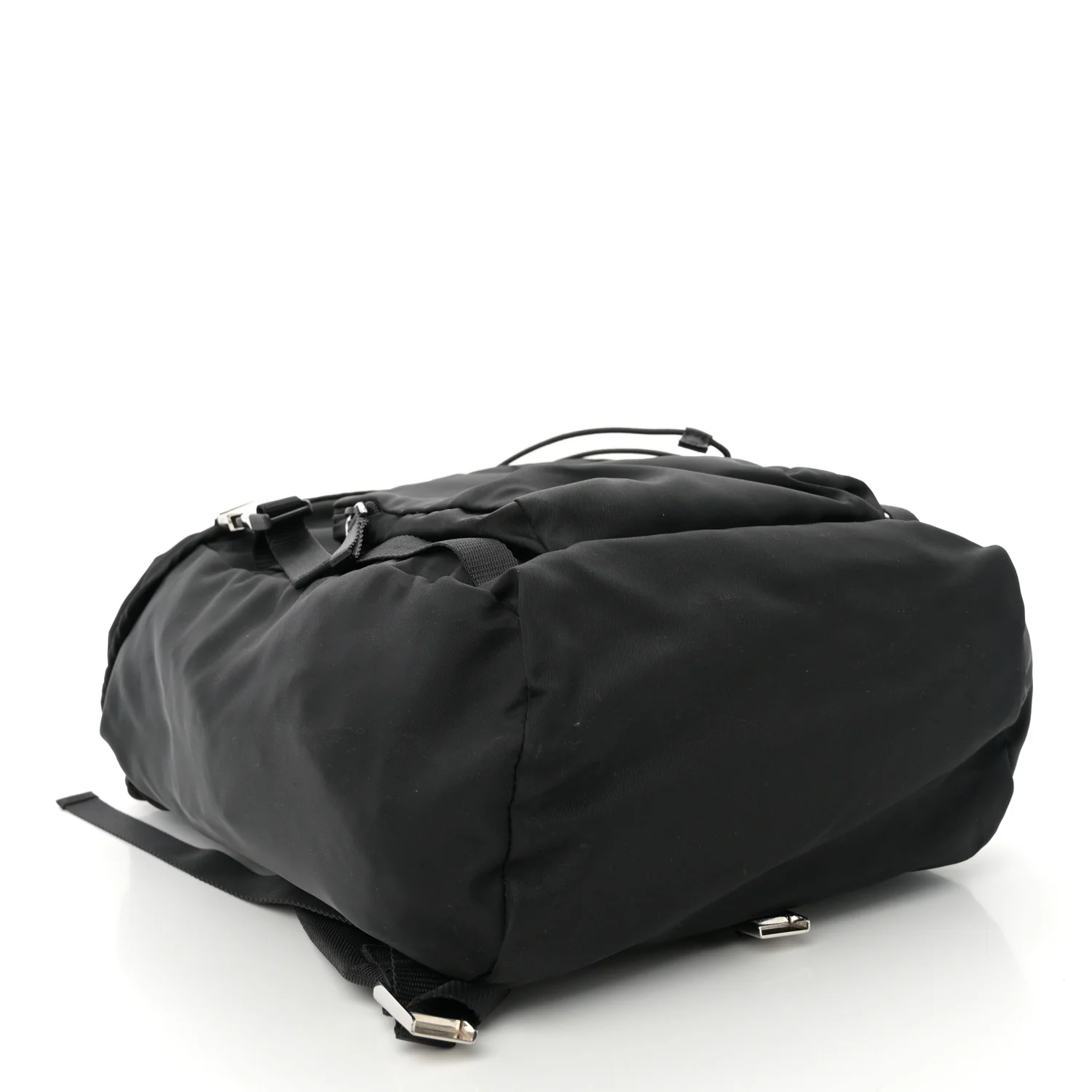 Tessuto Nylon Montagna Double Buckle Backpack Black - Top Club