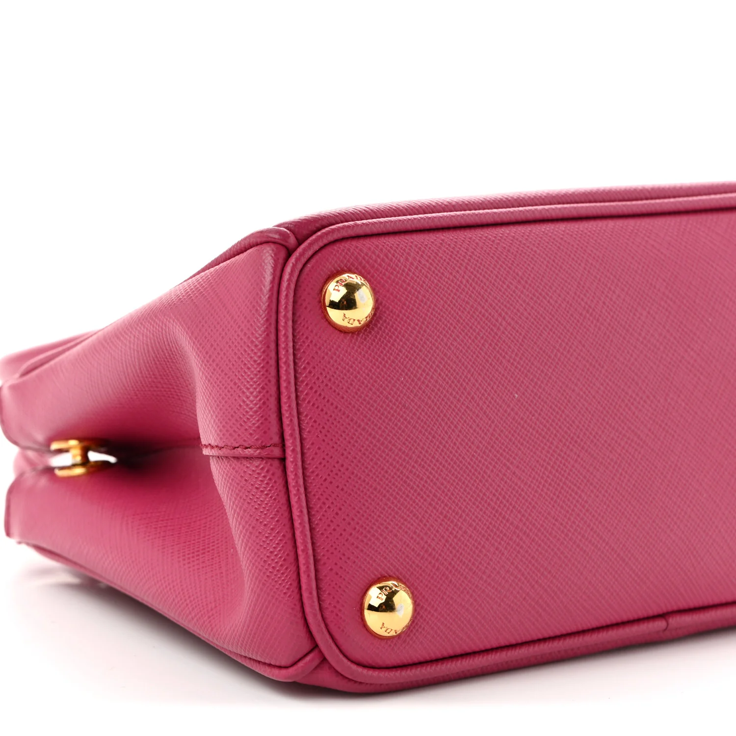 Saffiano Lux Micro Galleria Double Zip Tote Fuxia - Top Club