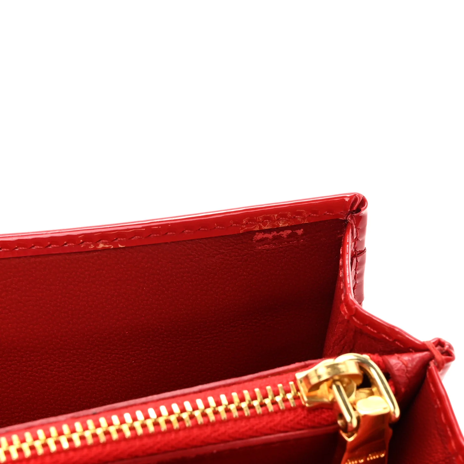 Vernice Madras Wallet On Chain Rosso - Top Club