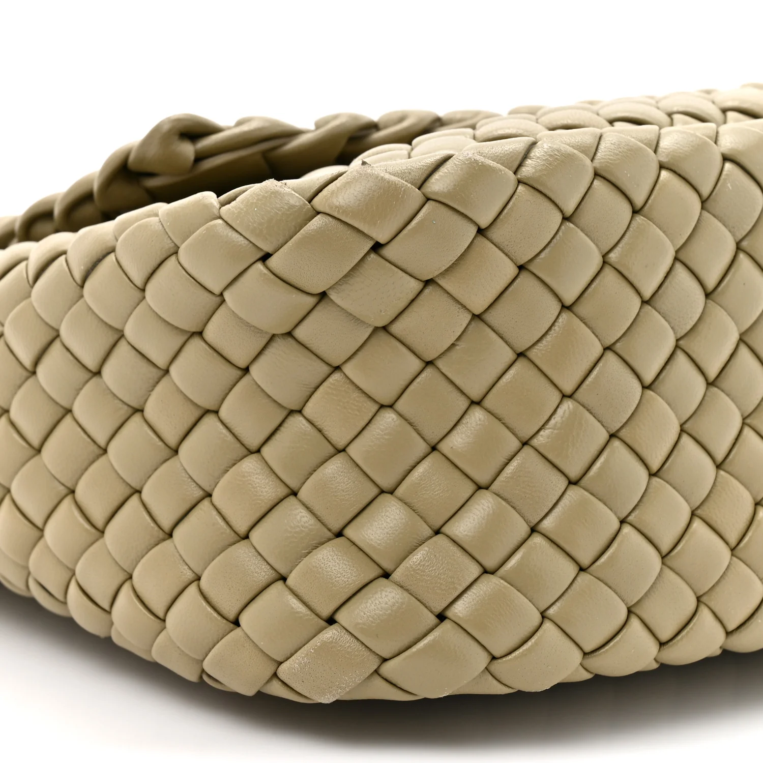 Nappa Intrecciato Small Cobble Shoulder Bag Camel - Top Club