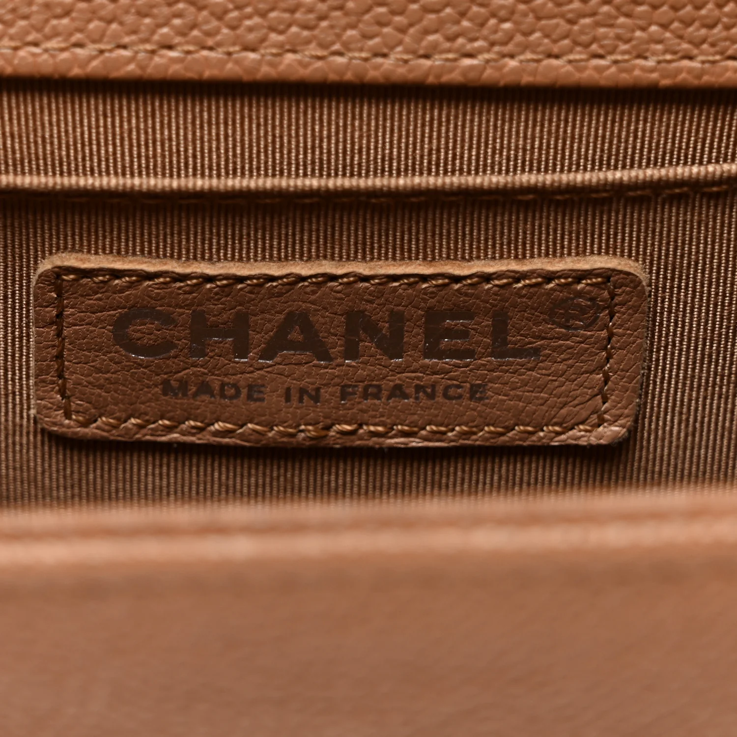 Caviar Quilted Medium Boy Flap Light Brown - Top Club