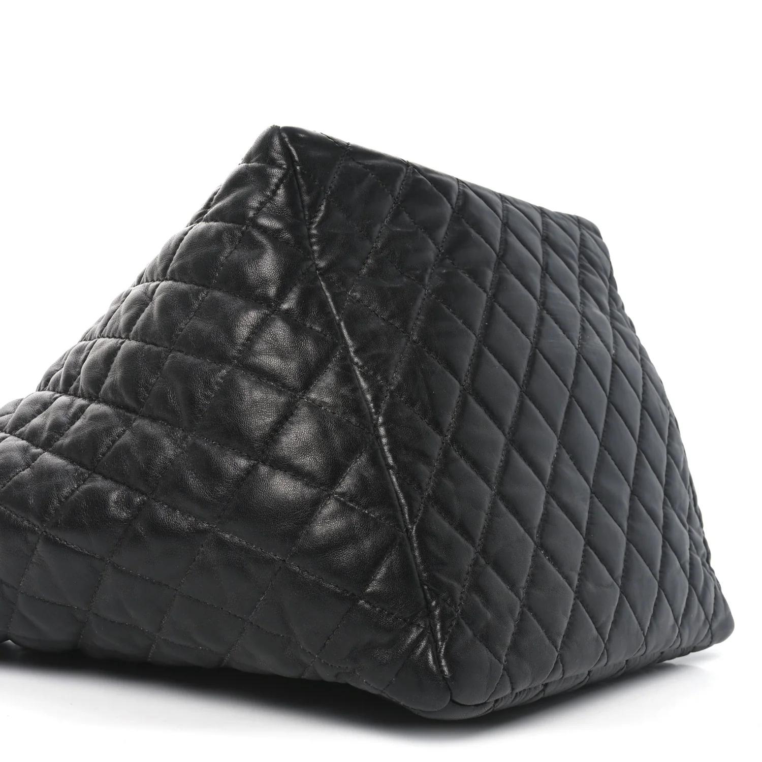 Lambskin Quilted Week End on Mars Tote Black - Top Club