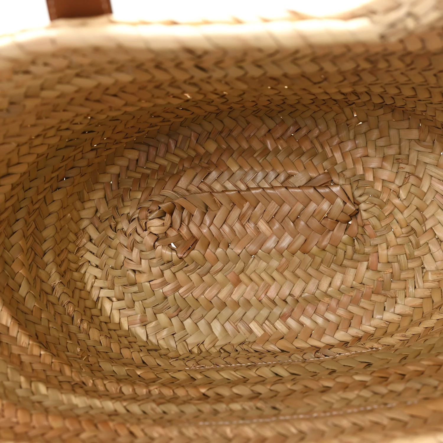 Raffia Large Basket Tote Bag Natural Tan - Top Club